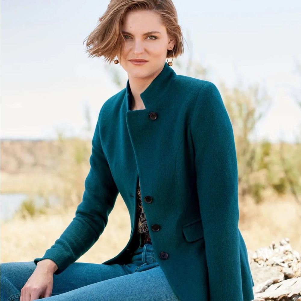Peruvian Connections Westfalen Jacket Teal Women's Jacket